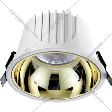 Светильник встраиваемый «Novotech» Knof, Spot NT21 207, 358704, корпус белый/рефлектор золото