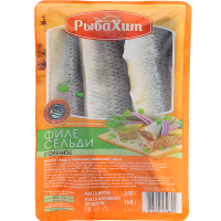 

Сельдь "РЫБАХИТ" (филе сельди,сл/с)240г