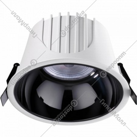 Светильник встраиваемый «Novotech» Knof, Spot NT21 207, 358703, корпус белый/рефлектор черный
