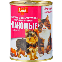 

Консервы(м/р стер Лакомые Стандарт) 338г