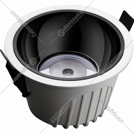 Светильник встраиваемый «Novotech» Knof, Spot NT21 207, 358695, корпус белый/рефлектор черный