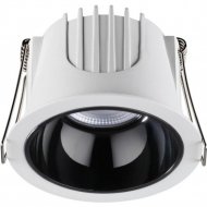 Светильник встраиваемый «Novotech» Knof, Spot NT21 207, 358691, корпус белый/рефлектор черный