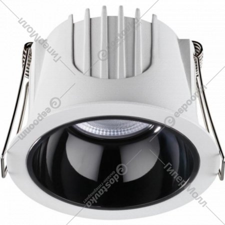 Светильник встраиваемый «Novotech» Knof, Spot NT21 207, 358691, корпус белый/рефлектор черный