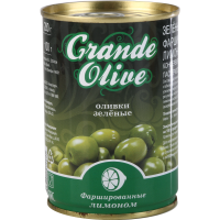 

Оливки зел."GRANDE OLIVE"(лимон) 280г