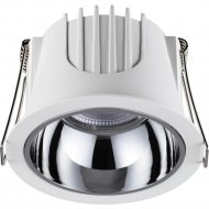 Светильник встраиваемый «Novotech» Knof, Spot NT21 207, 358689, корпус белый/рефлектор хром