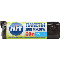 

Пакеты для мусора "HIT" (60л/15шт)