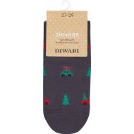 Носки мужские DiWaRi New Year, 21С-71СП, темно-серый, размер 27-29