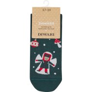 Носки мужские DiWaRi New Year, 21С-71СП, темно-зеленый, размер 27-29