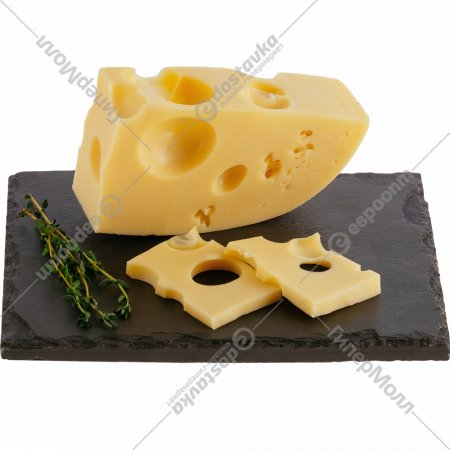 Сыр твердый «Новогрудские дары» Maasdam Elite, 45%, 1 кг, фасовка 0.25 - 0.3 кг