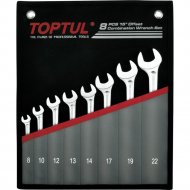 Набор комбинированных ключей «Toptul» GPCW0801, 8-22 мм, 15°, 8 шт