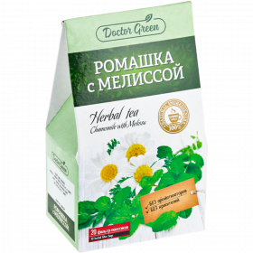 Чай тра­вя­ной «Doctor Green» ро­маш­ка с ме­лис­сой, 20x1 г