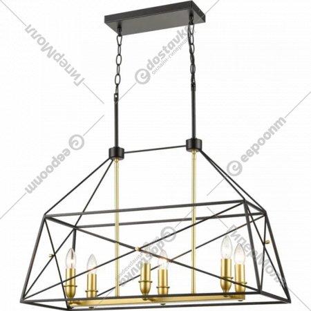 Подвесной светильник «Vele Luce» Clemente, VL4272P06, черный/золото