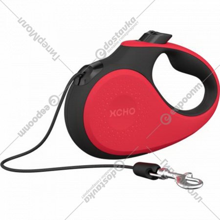 Поводок-рулетка для собак «Xcho» X009, XS, красный/черный, 3 м