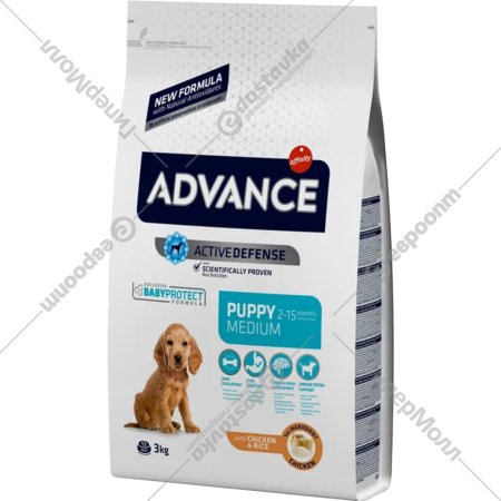 Корм для щенков «Advance» Puppy Protect Medium, курицей/рисом, 3 кг