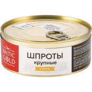 Шпроты «Baltic Gold» в масле из салаки, 230 г
