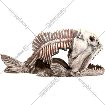 Декорация для аквариума «Deksi» Скелет рыбы №904, 44х20х17 см