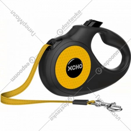 Поводок-рулетка для собак «Xcho» X012-S-O, S, черный/оранжевый, 5 м