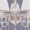 Подвесной светильник «Евросвет» Strotskis, 3637/7, белый с золотом/прозрачный хрусталь