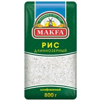 

Крупа рис."МАКФА"(длин.,шлиф.) 800г