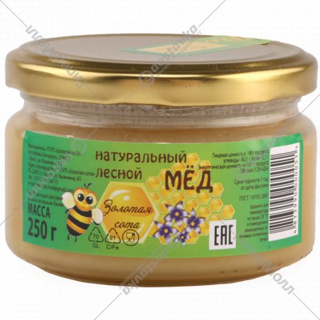 Мед натуральный «Золотая сота» лесной, 250 г
