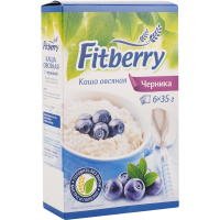 

Каша овс м/пр"FITBERRY"(черника)210г