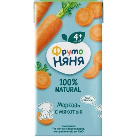 Нектар детский «Фруто Няня» морковный с мякотью, 200 мл