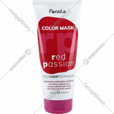 Тонирующая маска для волос «Fanola» Color Mask, красная страсть, 76090, 200 мл