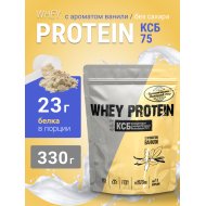 Протеин сывороточный Молочный Мир Whey Protein КСБ 75%, с ароматом ванили, 330 г