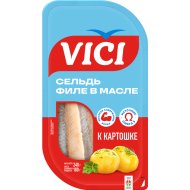 Сельдь тихоокеанская VICI филе в масле, к картошке, 240 г