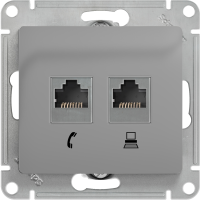 

Розетка(RJ11/RJ45,ал,арт.GSL000385)