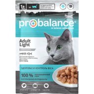 Корм для кошек «ProBalance» Light, консервированный, для малоактивных и склонных к избыточному весу кошек, 28х85 г