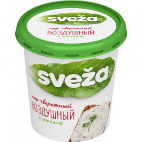 Сыр тво­рож­ный «SVEZA» Воз­душ­ный с зе­ле­нью, 60%, 150 г