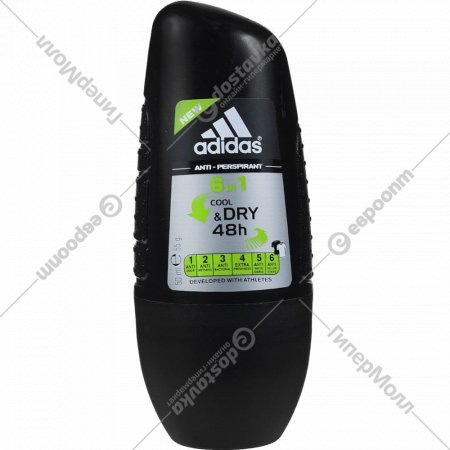 Дезодорант-антиперспирант «Adidas» cool&dry 6 в 1, 50 мл