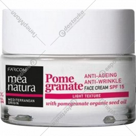 Крем для лица «Farcom» Mea Natura Pomegranate против морщин с маслом граната SPF15, дневной, FA190547, 50 мл