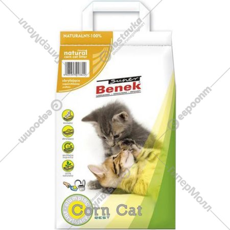 Наполнитель для кошачьего туалета «Super Benek» Corn Cat, 14 л