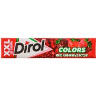 Жевательная резинка Dirol Colors XXL микс клубничных вкусов, 19 г