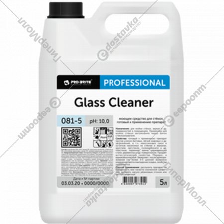 Средство для мытья стекол «Pro-Brite» Glass Cleaner, 081-5, 5 л