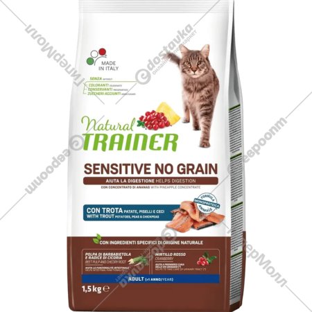 Корм для кошек «Trainer» Sensitive Adult, форель, 1.5 кг