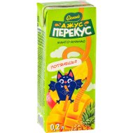 Нектар детский Сочный Джус перекус, манго-ананас, 0.2 л