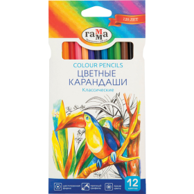 Карандаши «Гамма» Классические, 050918_02, 12 Цветов
