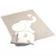 Одеяло детское «Ермолино» Премиум, 57-8ЕТ Ж/Премиум, светло-серый слоник