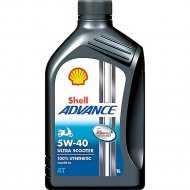 Масло моторное «Shell» Advance 4T Ultra Scooter, 5W-40, SN/MB, 1 л