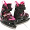 Хоккейные коньки «Calambus» Jasmin ICE, 019-01, черный/розовый, размер 30-33