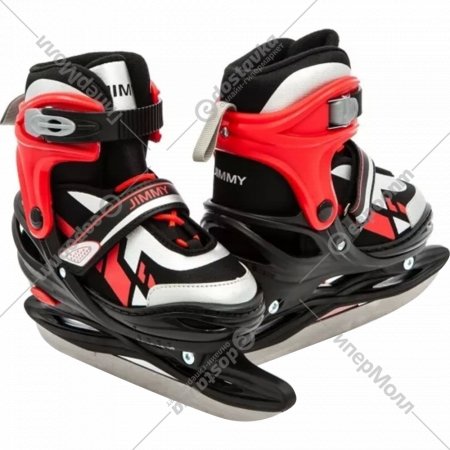 Хоккейные коньки «Calambus» Jimmy ICE, AS-46, черный/красный, размер 30-33