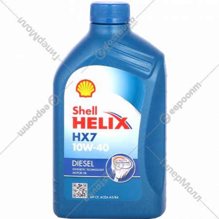 Масло моторное «Shell» Helix HX7 Diesel, 10W-40, 550046646, 1 л