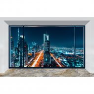 Фотообои «Citydecor» Ночной город панорама, 4 листа, 400х254 см