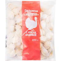 

Пельмени "МИНИКИ С МЯСОМ ИНДЕЙКИ" 400г