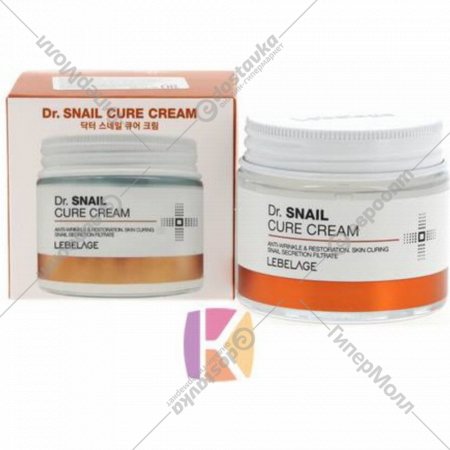 Крем для лица «Lebelage» антивозрастной, Dr. Snail Cure Cream, с муцином улитки, 616065, 70 мл