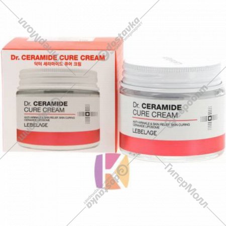 Крем для лица «Lebelage» антивозрастной, улучшающий рельеф кожи, Dr. Ceramide Cure Cream, с керамидами, 616058, 70 мл
