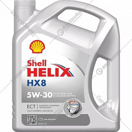 Масло моторное «Shell» Helix HX8 ECT, 5W-30, 550048100, 5 л